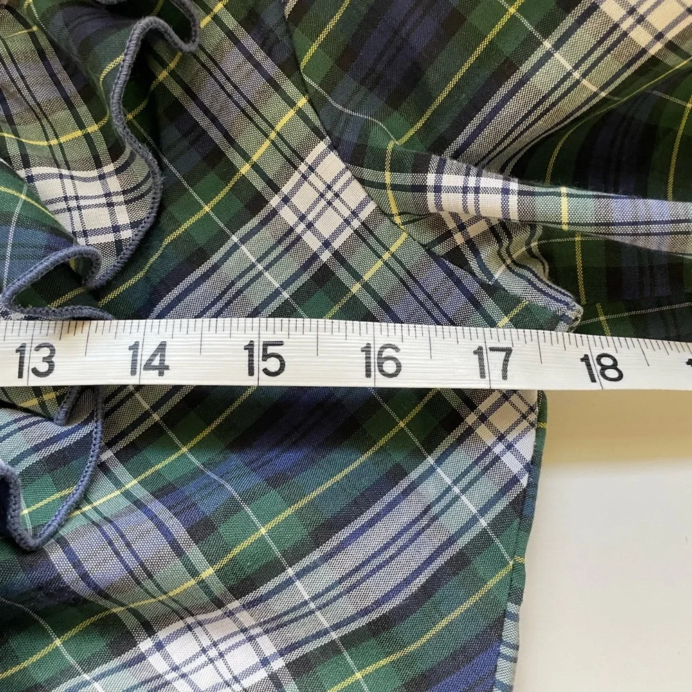 Vintage Union Made Plaid Prairie Dress Lace Trim Cottagecore Girls Sz 5 Cotton